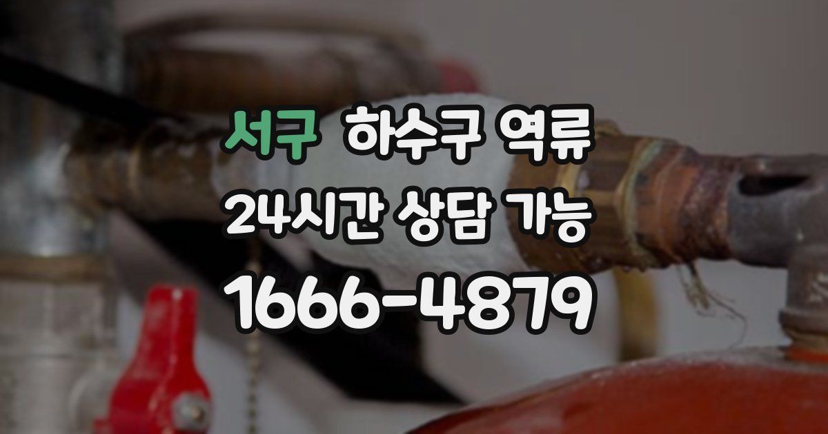 서구 하수구 역류