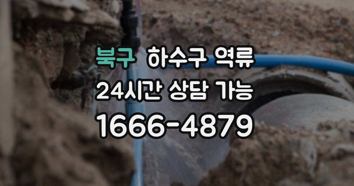 북구 하수구 역류