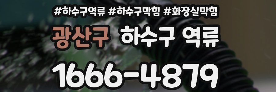 광산구 하수구 역류