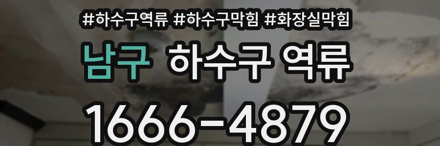 남구 하수구 역류