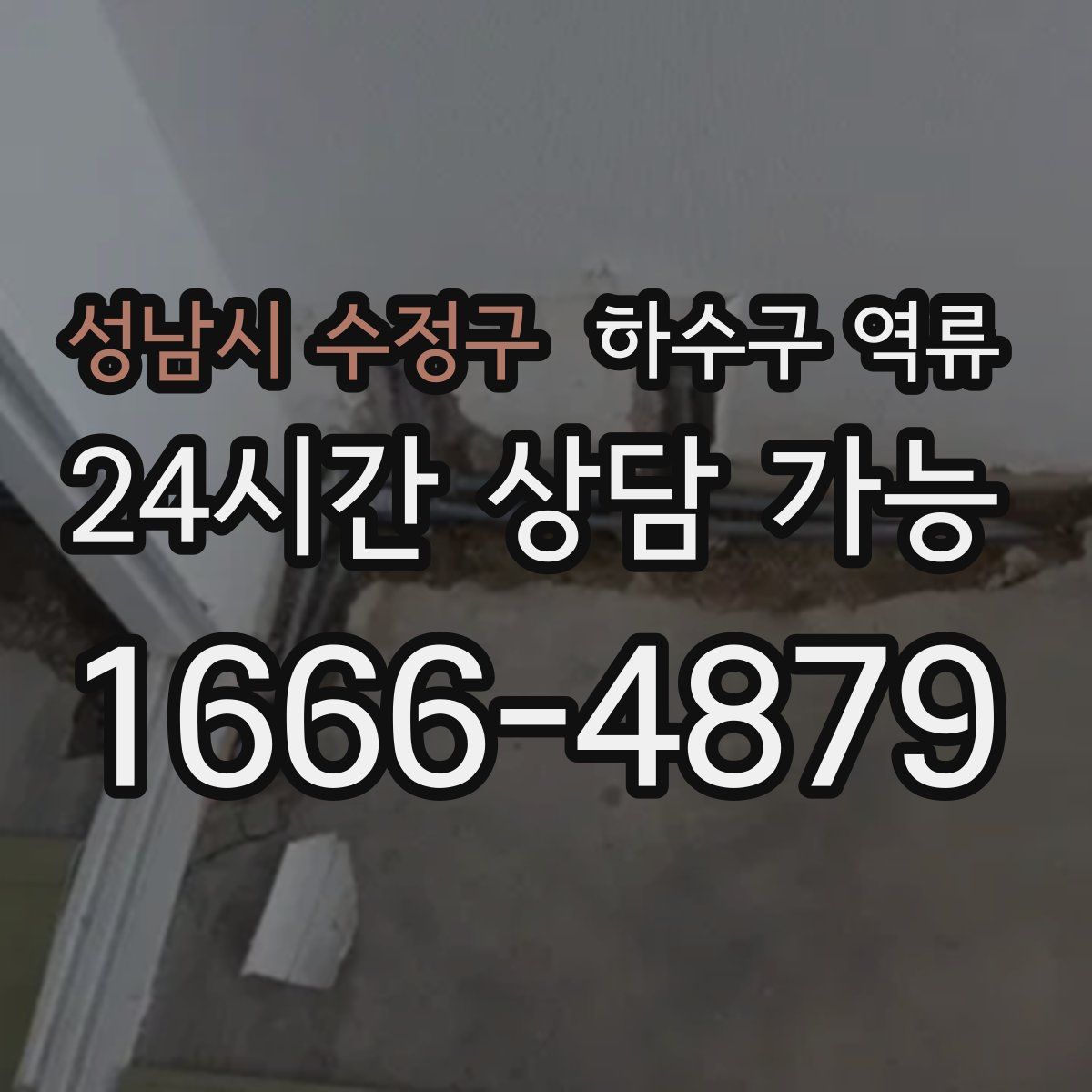 성남시 수정구 하수구 역류