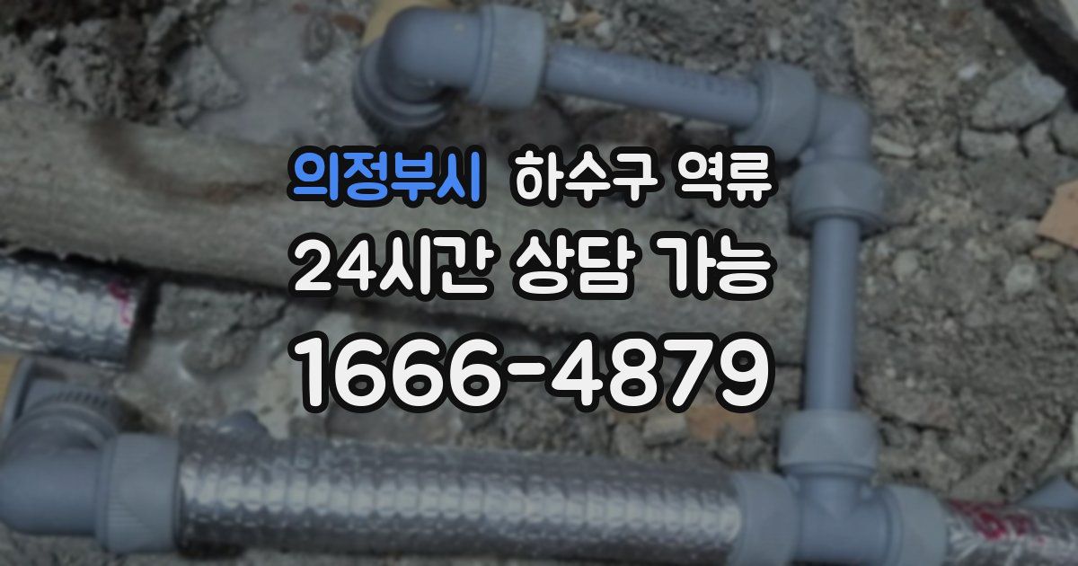 의정부시 하수구 역류