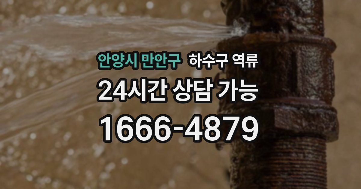 안양시 만안구 하수구 역류