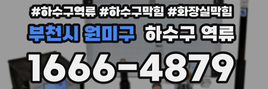 부천시 원미구 하수구 역류