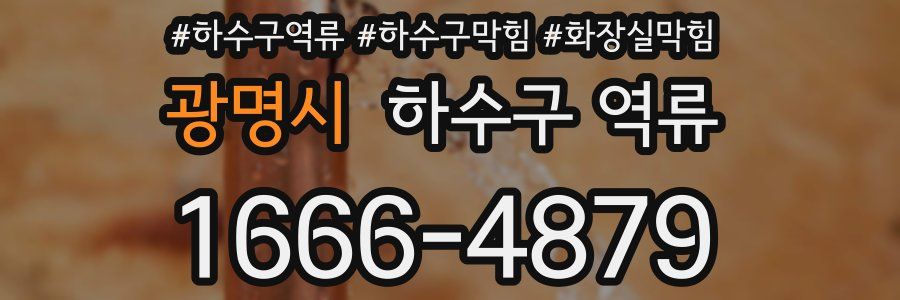 광명시 하수구 역류