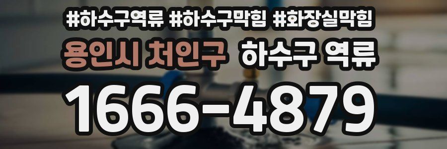 용인시 처인구 하수구 역류