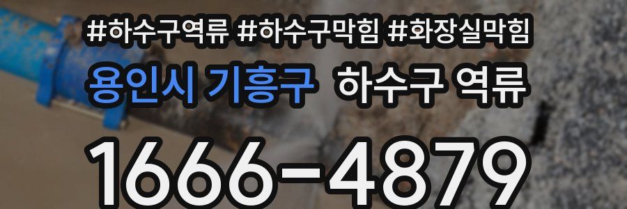 용인시 기흥구 하수구 역류