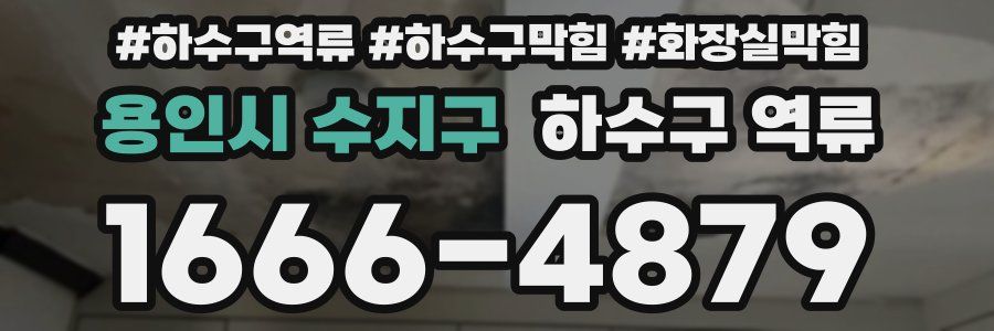 용인시 수지구 하수구 역류