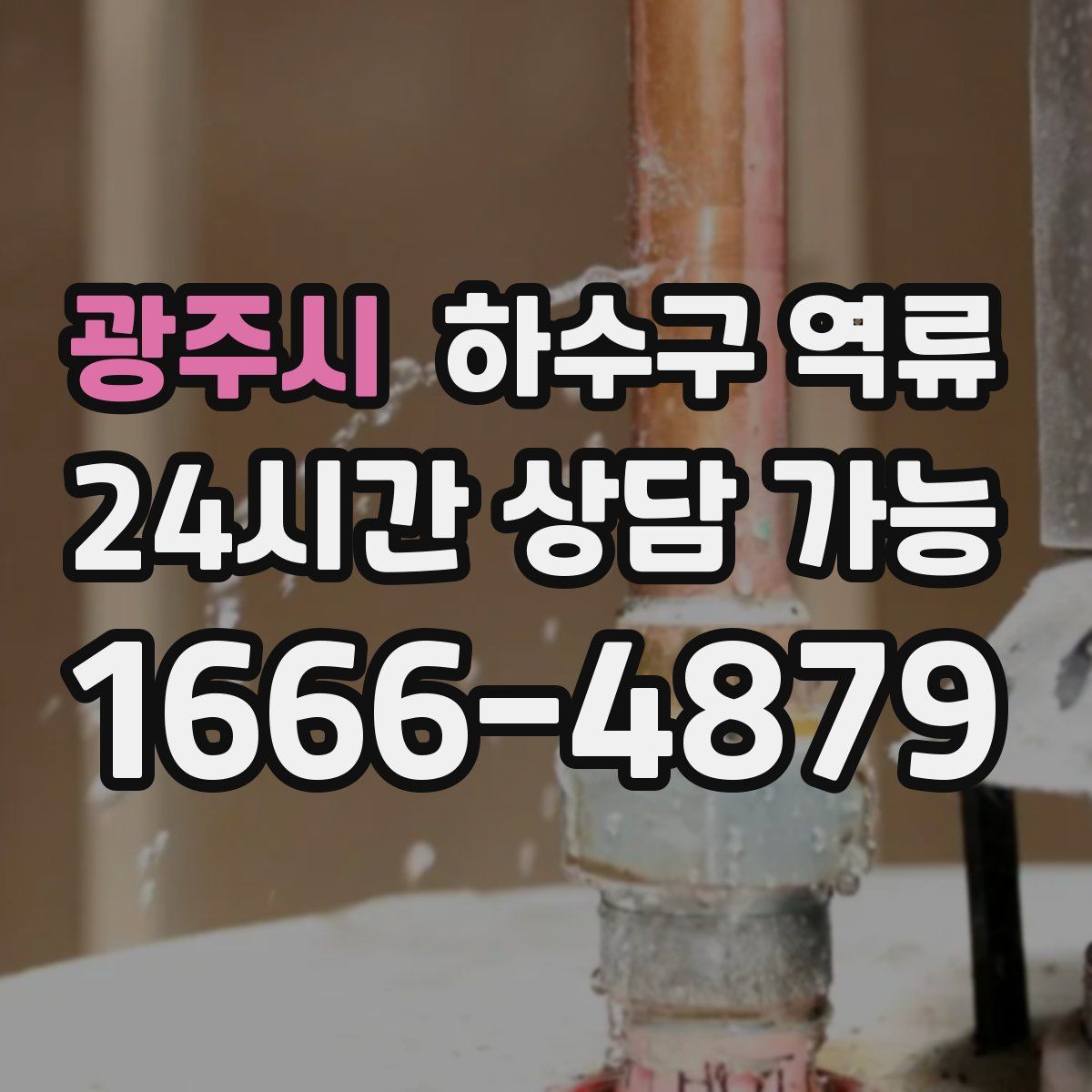 광주시 하수구 역류