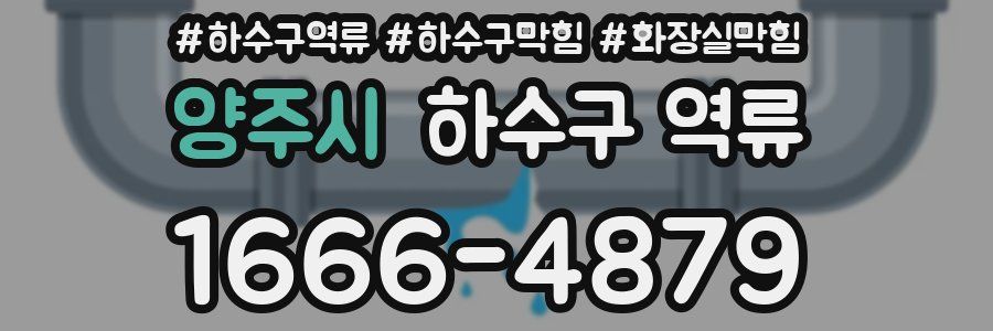 양주시 하수구 역류