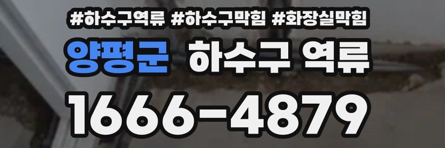 양평군 하수구 역류