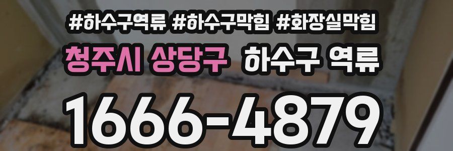 청주시 상당구 하수구 역류