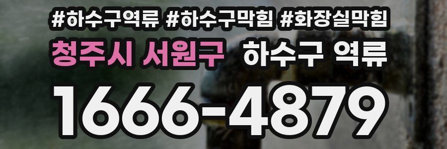 청주시 서원구 하수구 역류