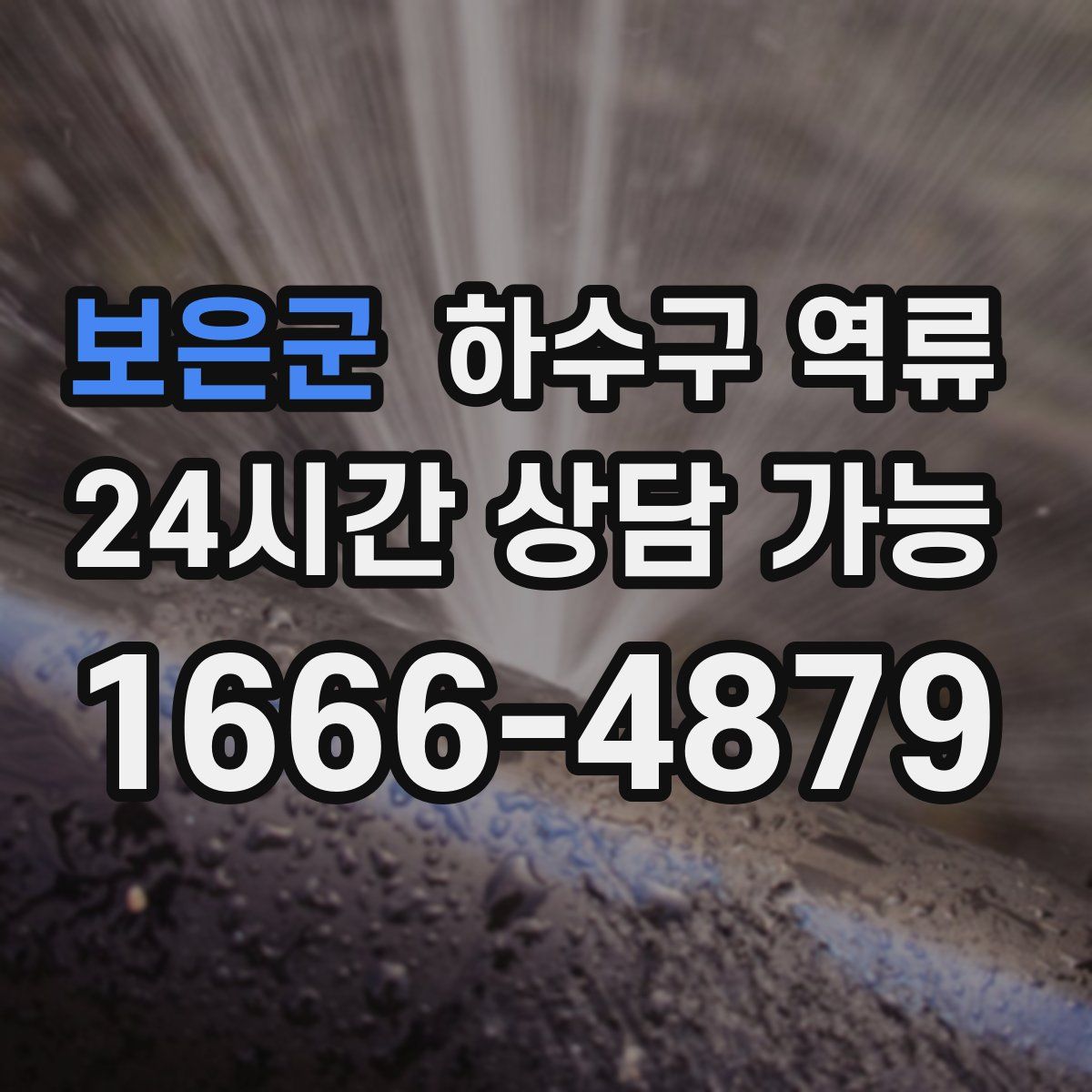 보은군 하수구 역류