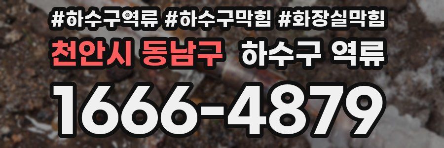 천안시 동남구 하수구 역류