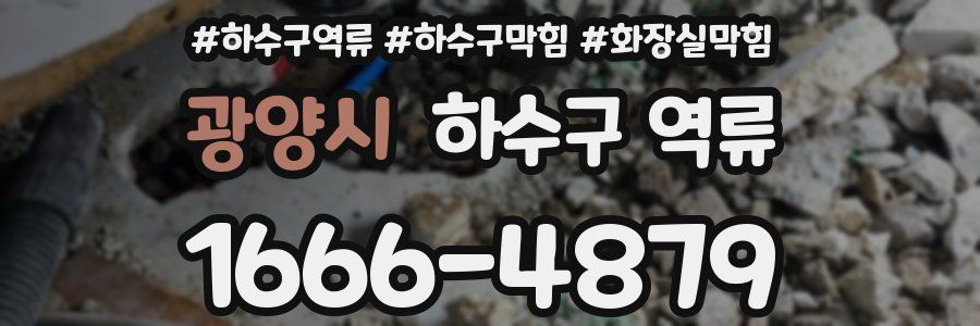 광양시 하수구 역류