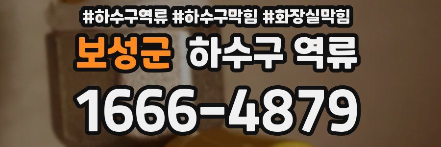 보성군 하수구 역류