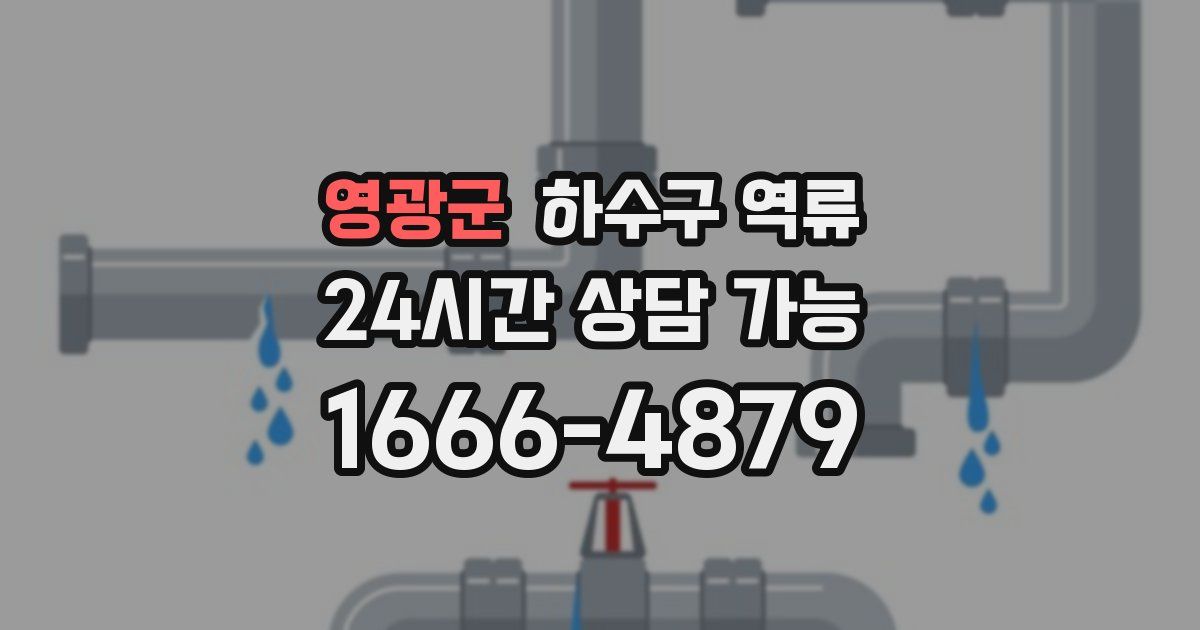 영광군 하수구 역류