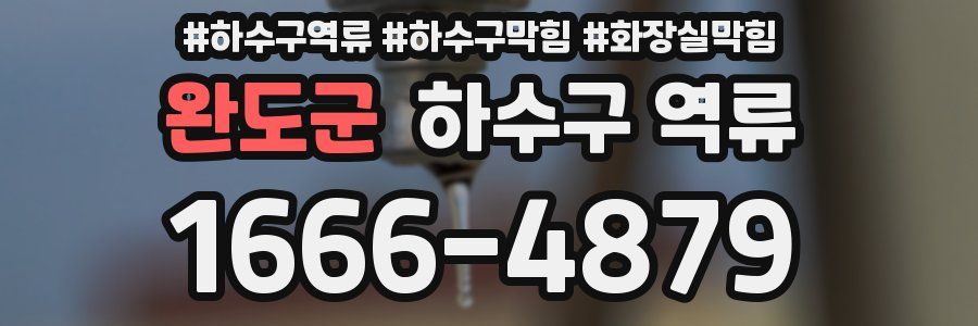 완도군 하수구 역류