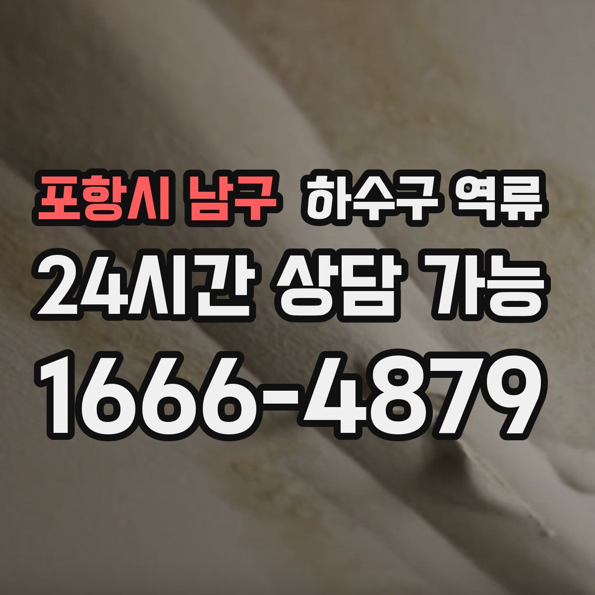 포항시 남구 하수구 역류