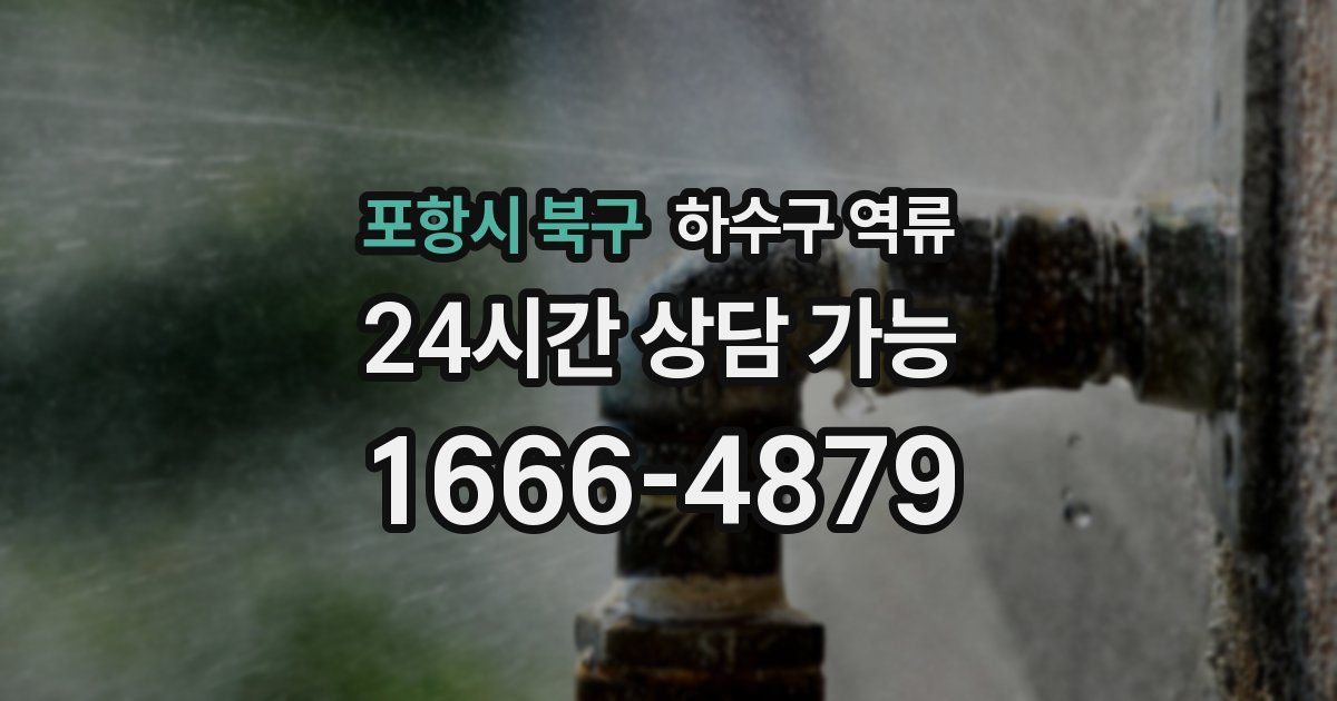 포항시 북구 하수구 역류