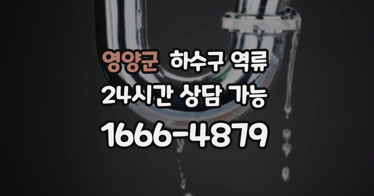 영양군 하수구 역류