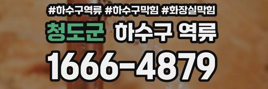 청도군 하수구 역류