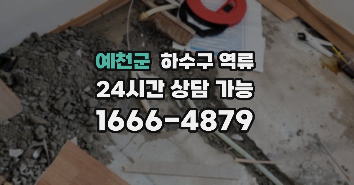 예천군 하수구 역류