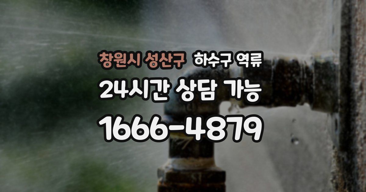 창원시 성산구 하수구 역류