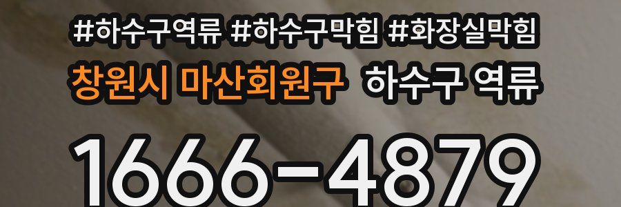 창원시 마산회원구 하수구 역류