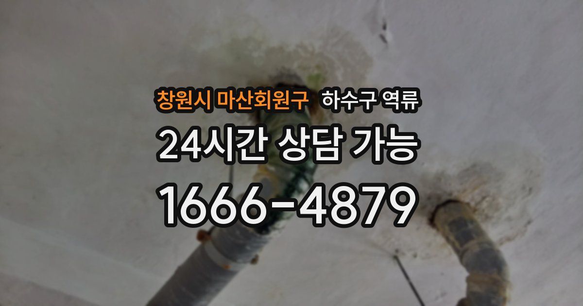 창원시 마산회원구 하수구 역류