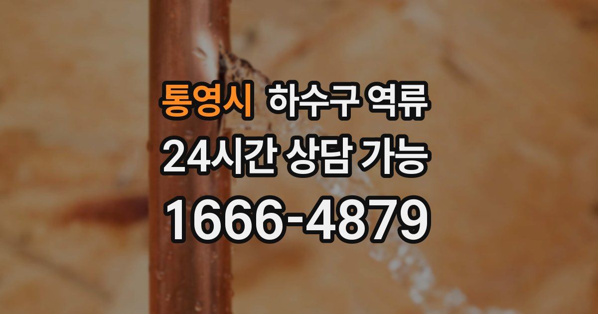 통영시 하수구 역류