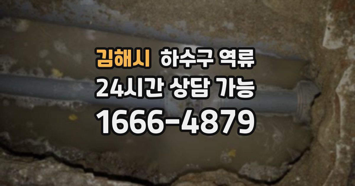 김해시 하수구 역류