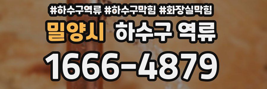 밀양시 하수구 역류