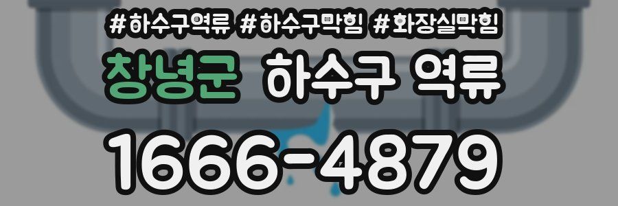 창녕군 하수구 역류