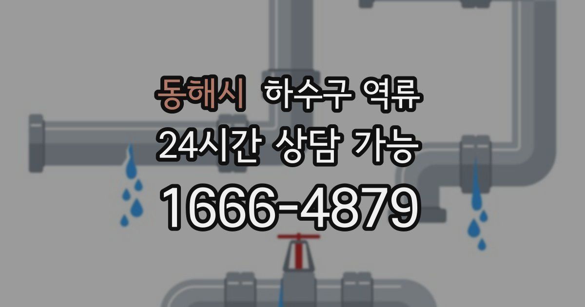 동해시 하수구 역류