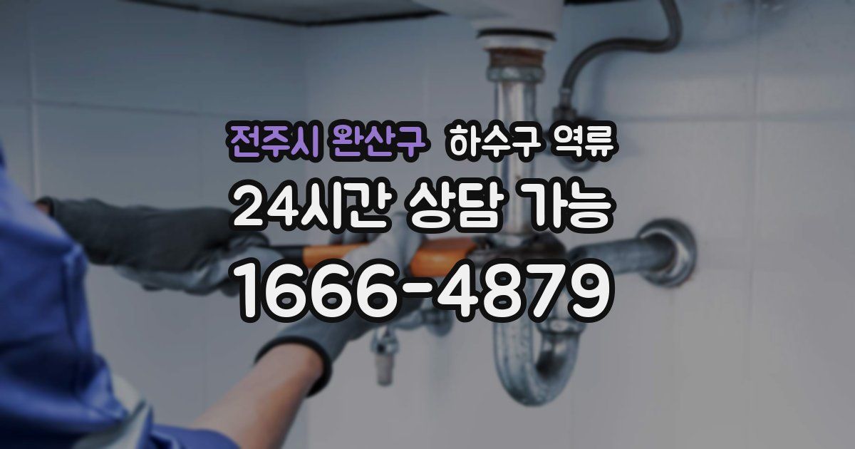 전주시 완산구 하수구 역류