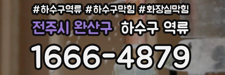 전주시 완산구 하수구 역류