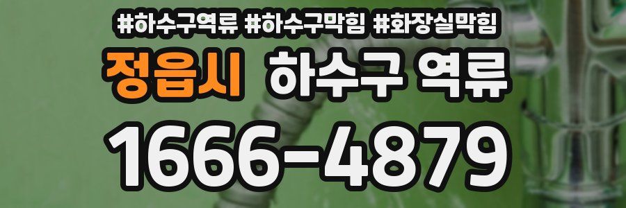 정읍시 하수구 역류