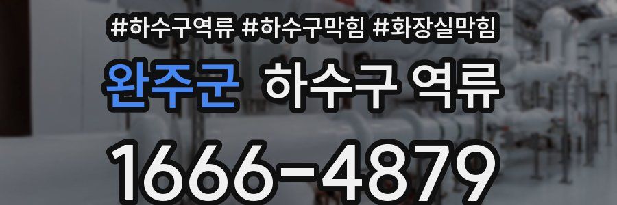 완주군 하수구 역류