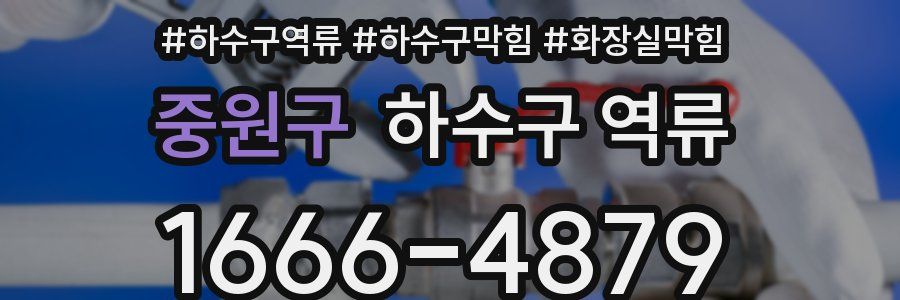 중원구 하수구 역류