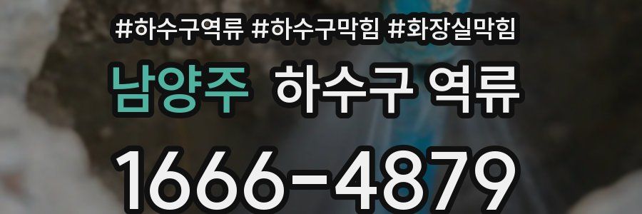 남양주 하수구 역류