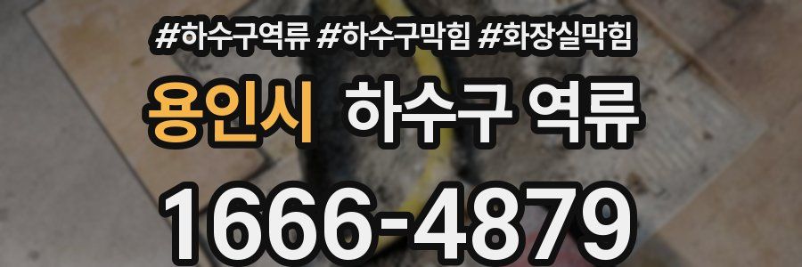 용인시 하수구 역류