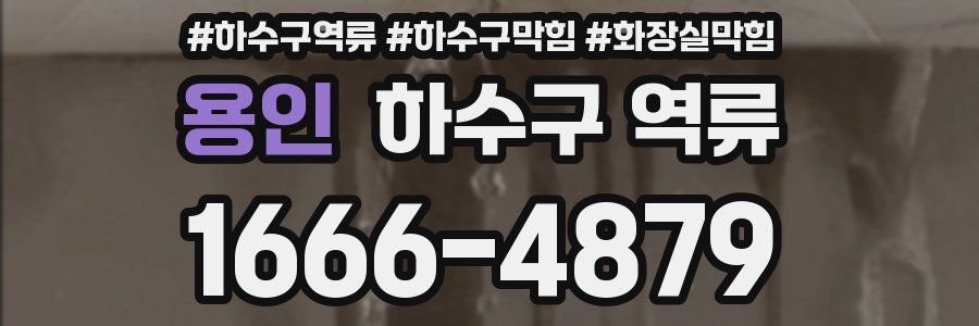 용인 하수구 역류