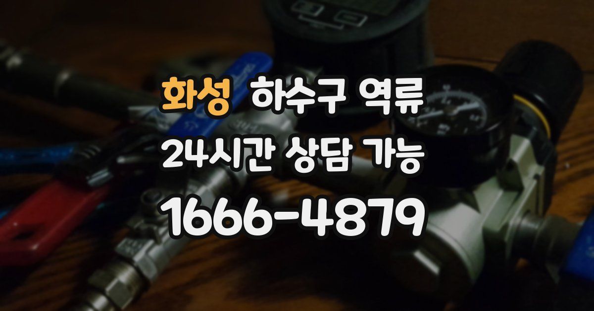 화성 하수구 역류