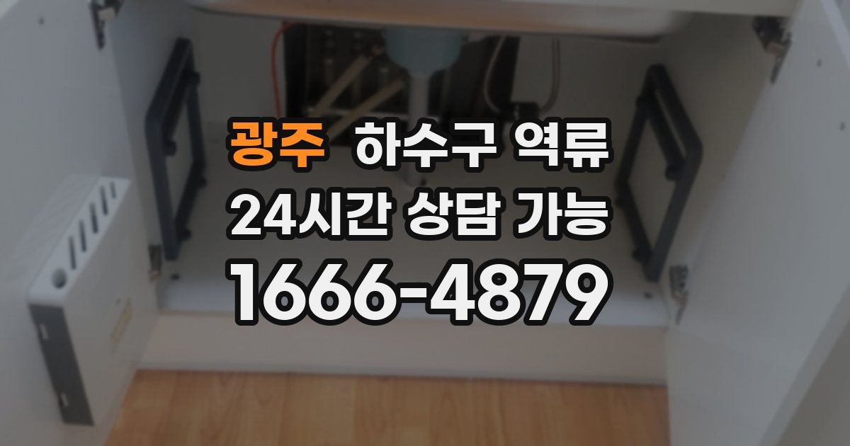 광주 하수구 역류