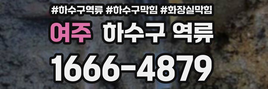 여주 하수구 역류