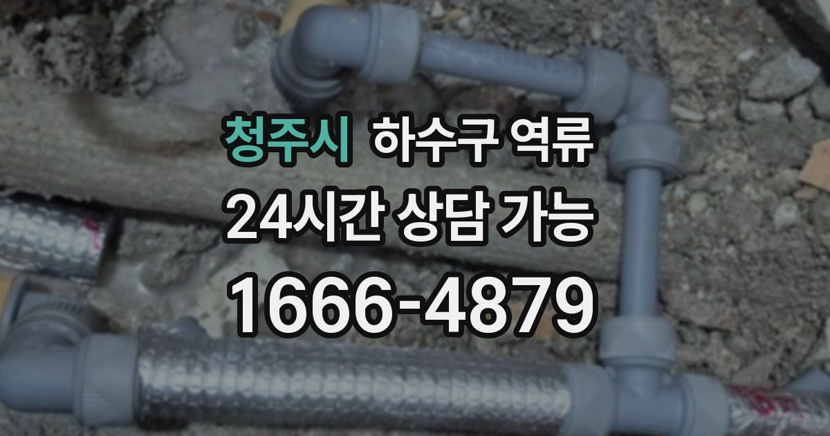 청주시 하수구 역류