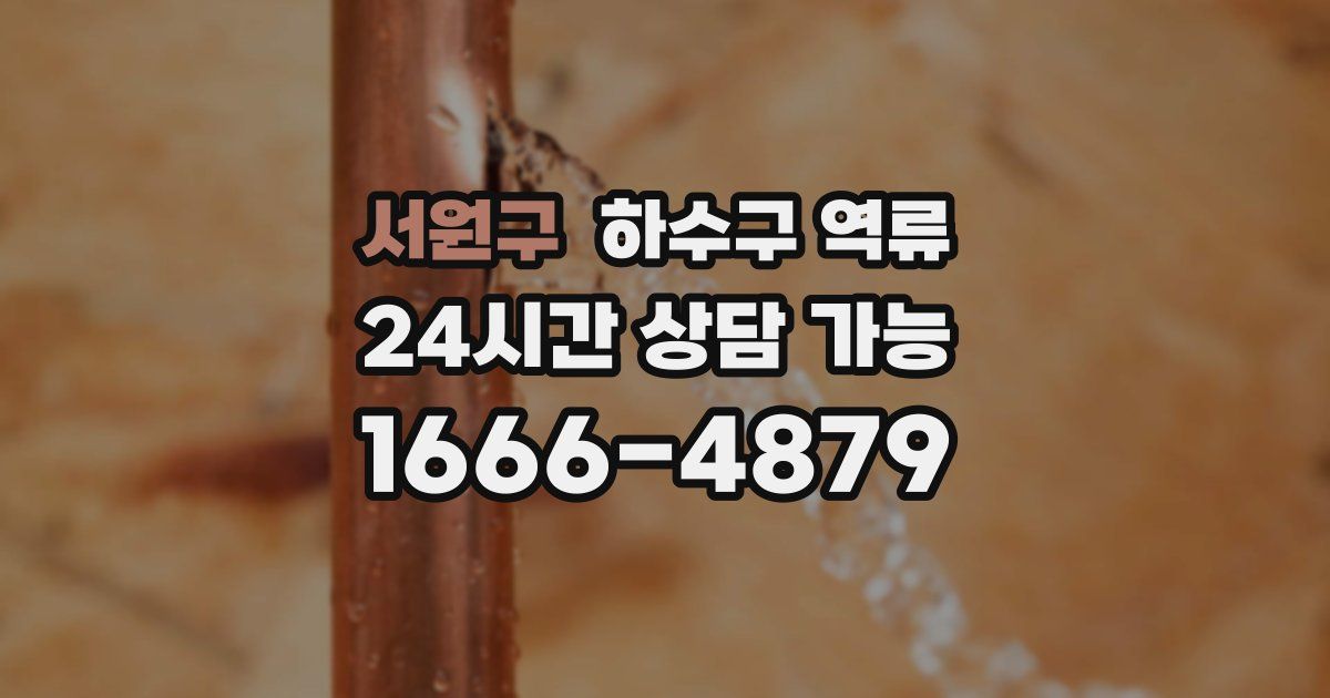 서원구 하수구 역류