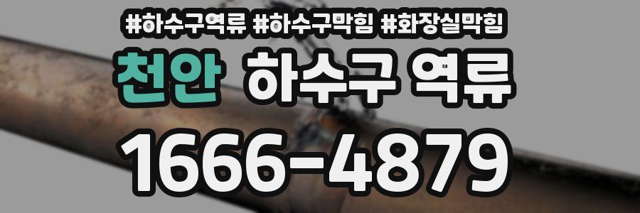 천안 하수구 역류